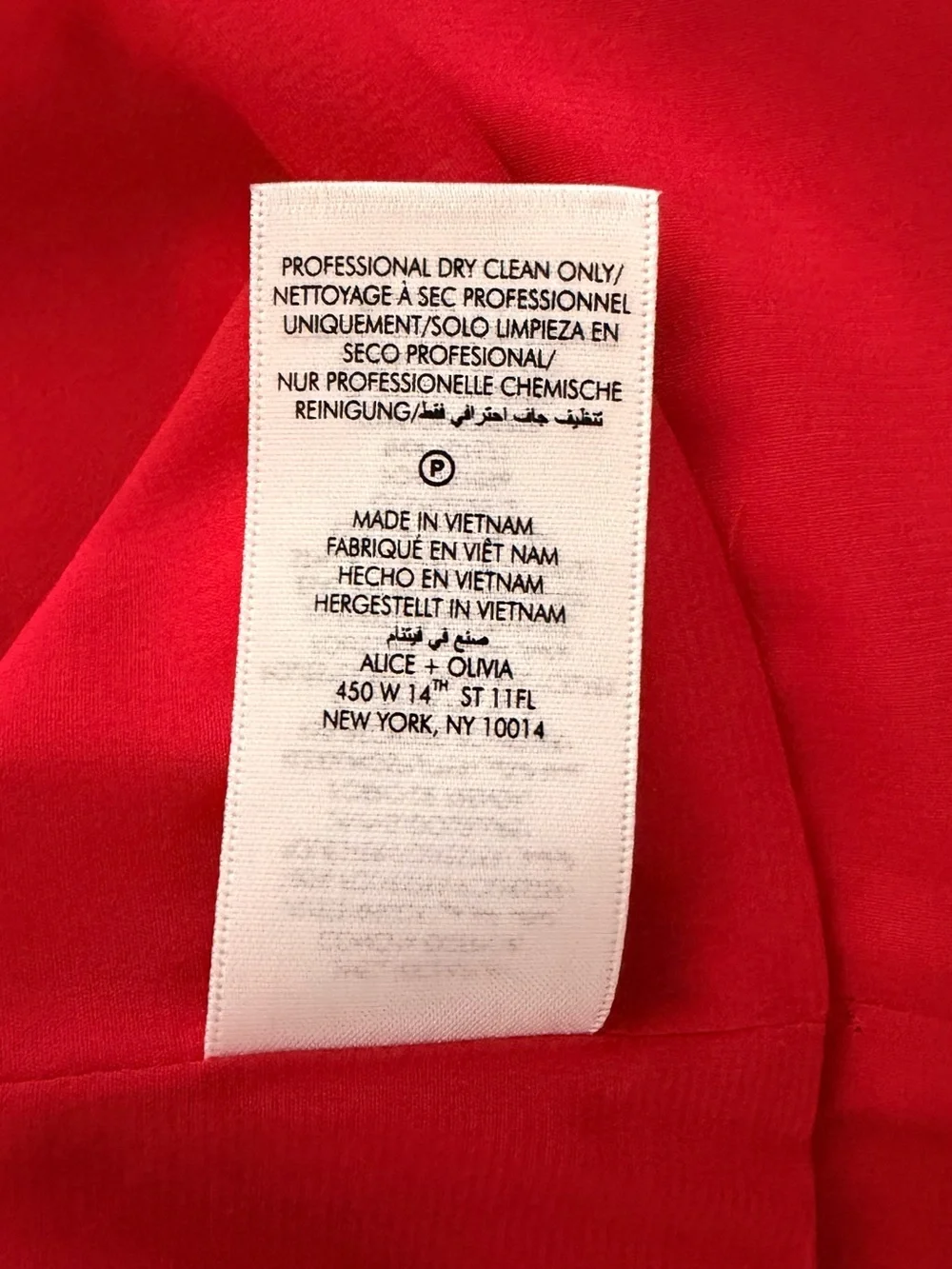 Alice + Olivia Fable Red Asymmetric Ruffle Dress Size 0
